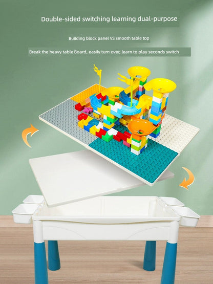 Multifunctional Education Baby Large Particle Building Block Table bab