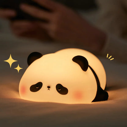 Cute Rabbit Silicone Night Lamp Touch Sensor Big Face Rabbit Pat Night