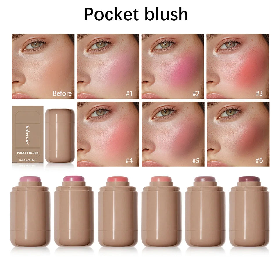 Portable Pocket Blush Soft Natural Flushed Makeup Look Hot