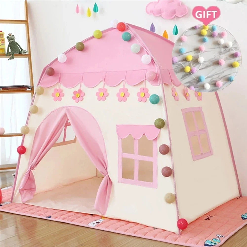 Kids Pink Play House Tent Teepee Tent Enfantkids pink play house tent 