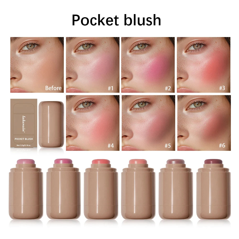 Portable Pocket Blush Soft Natural Flushed Makeup Look Hot